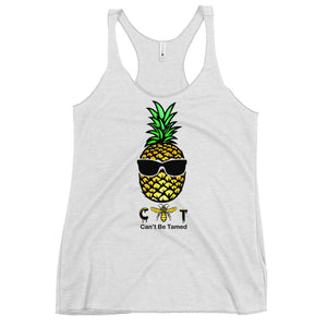 Women's Racerback Pineapple Wearing Glasses Tank