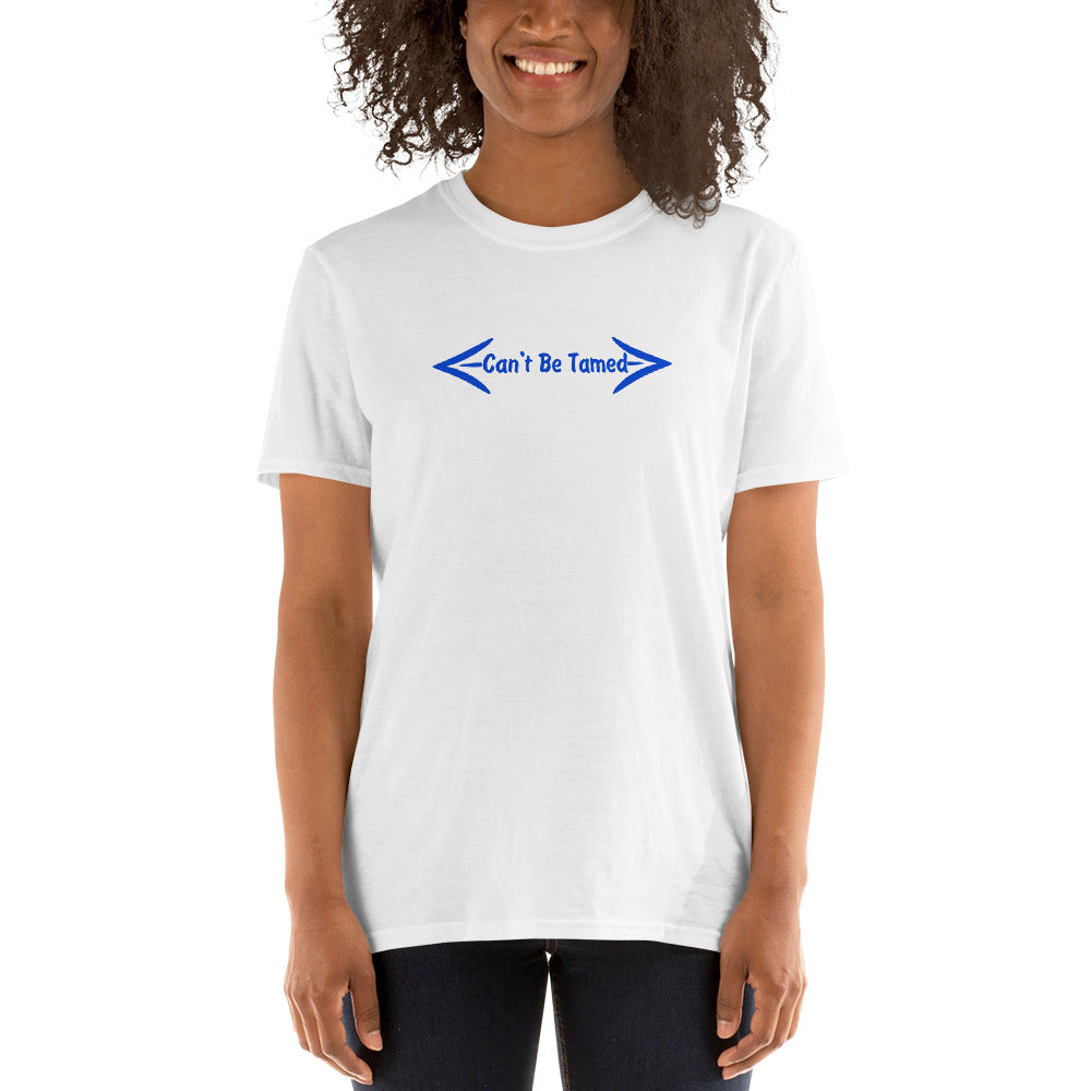 Short-Sleeve Unisex T-Shirt Blue Font