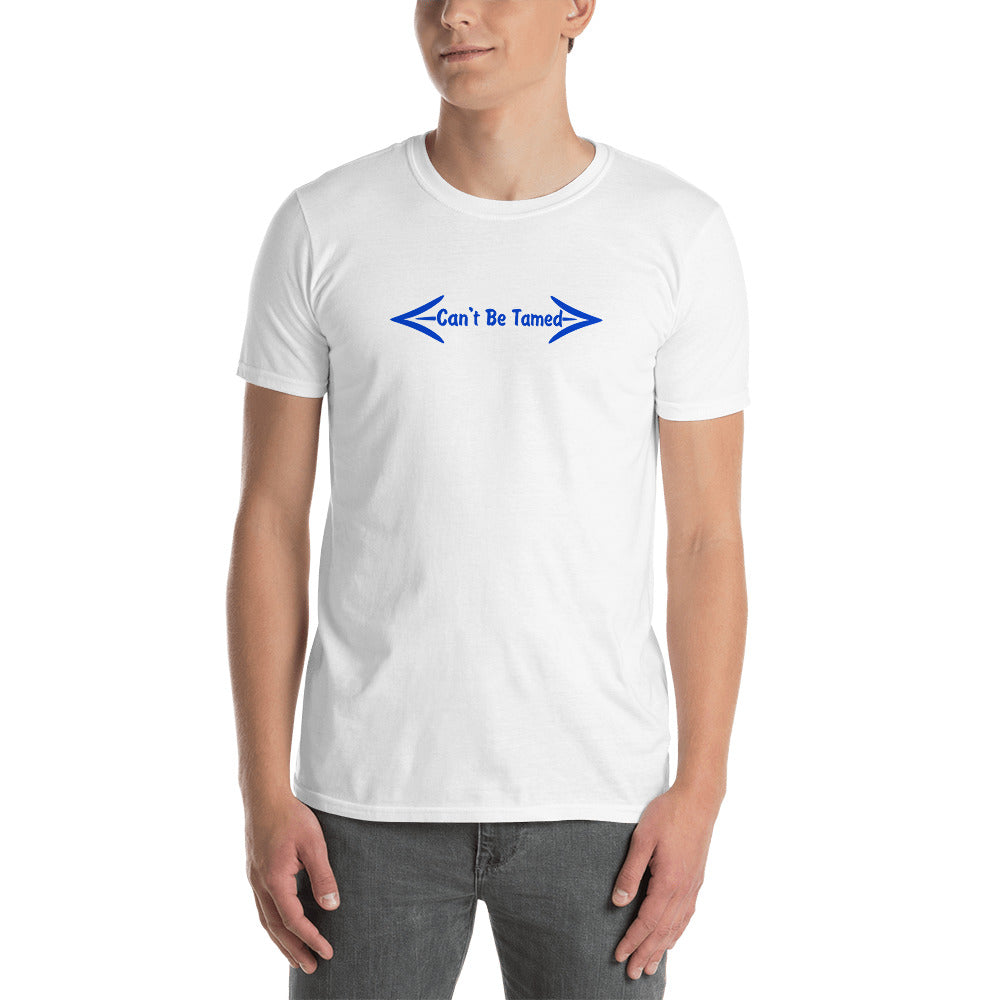 Short-Sleeve Unisex T-Shirt Blue Font