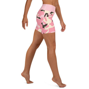 Pink Camo Yoga Shorts