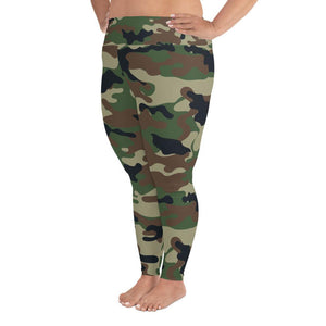 Green Camo Plus Size Leggings