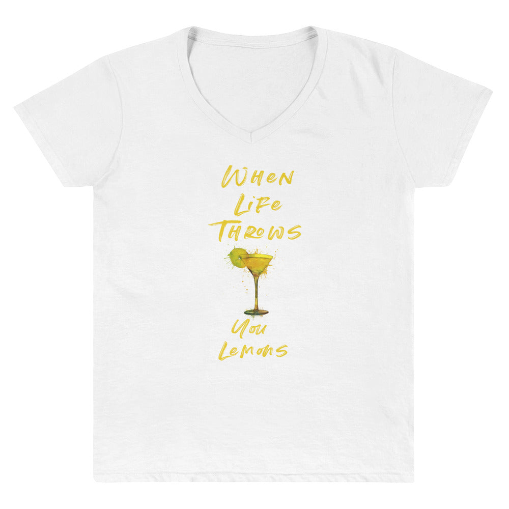 When Life Throws You Lemons Women's Casual V-Neck Shirt