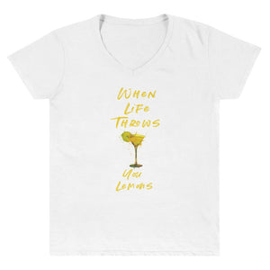 When Life Throws You Lemons Women's Casual V-Neck Shirt