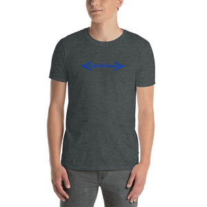 Short-Sleeve Unisex T-Shirt Blue Font