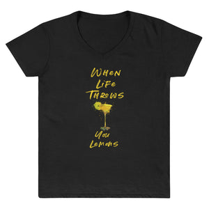 When Life Throws You Lemons Women's Casual V-Neck Shirt