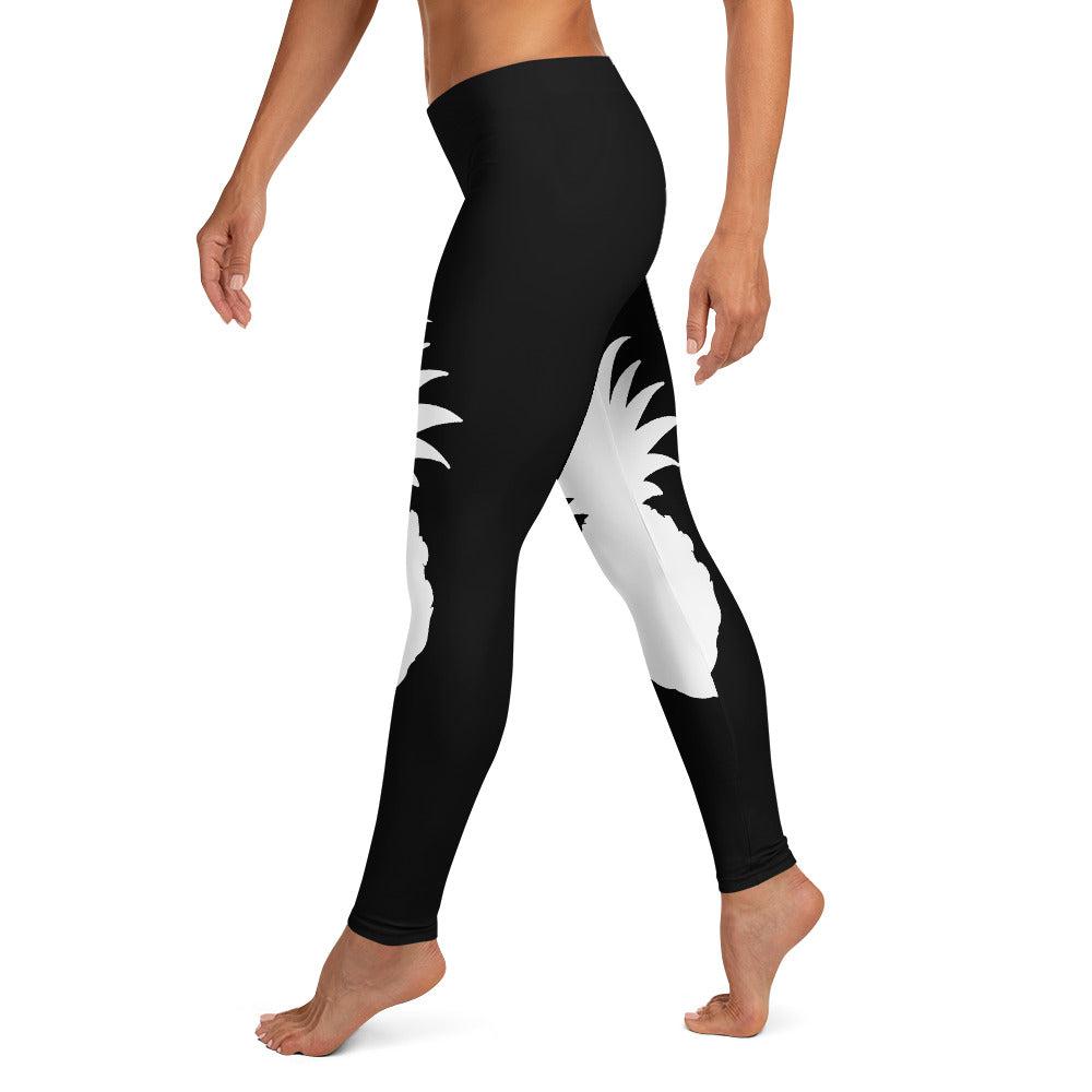 Black and White Pineapple Leggings