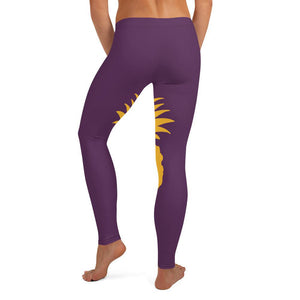 Purple and Gold Can't Be Tamed Leggings