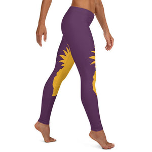 Purple and Gold Can't Be Tamed Leggings