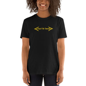 Can't Be Tamed Short-Sleeve Unisex T-Shirt Yellow Font