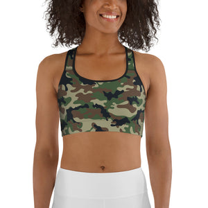 Green Camo Sports bra