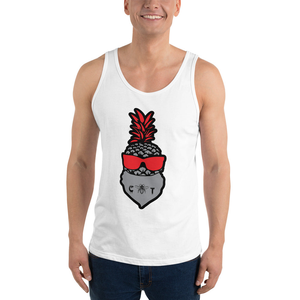 Pineapple Covered with Bandanna Unisex Tank Top