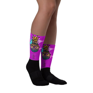 Can't Be Tame Pineapple Socks