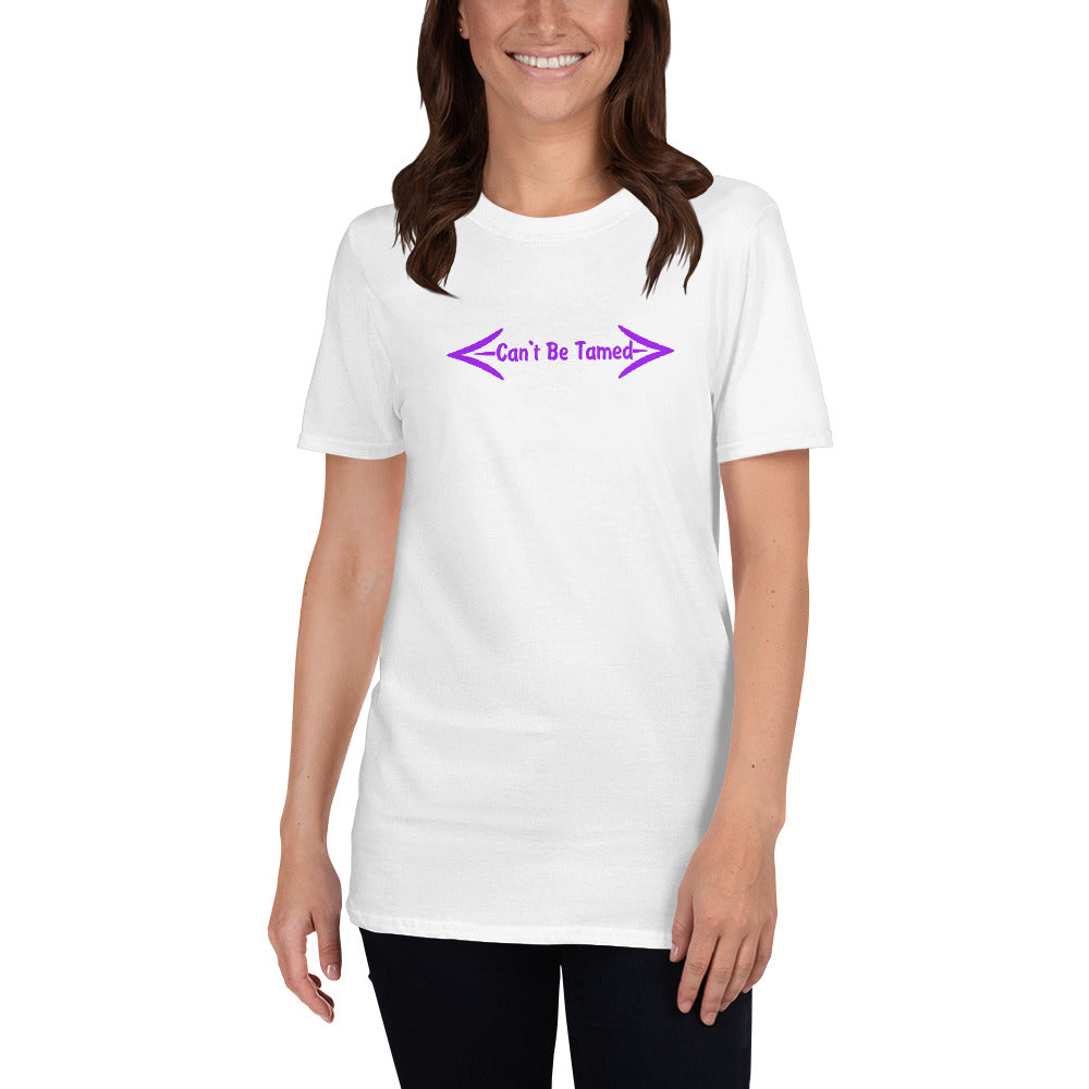 Short-Sleeve Unisex T-Shirt Purple Font