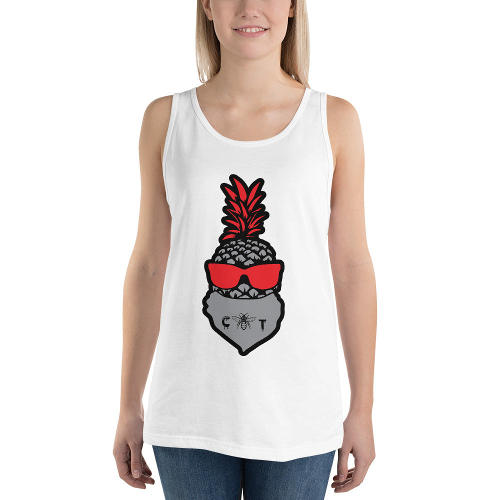 Pineapple Covered with Bandanna Unisex Tank Top