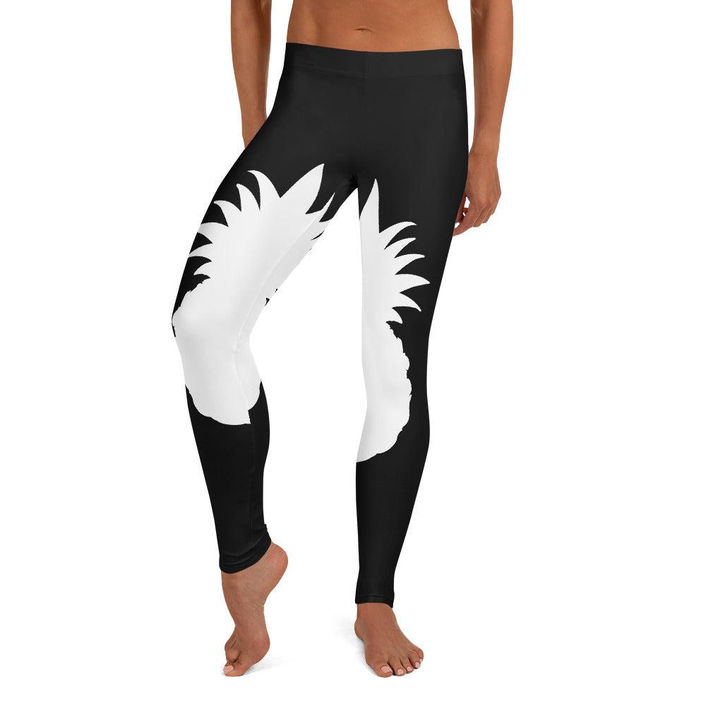 Black and White Pineapple Leggings